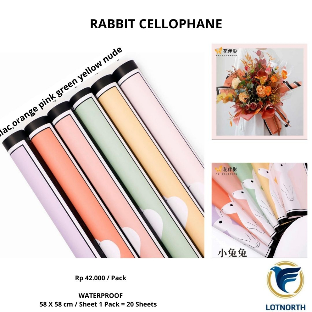 

RABBIT CELLOPHANE | CELOPEN MOTIF KELINCI LUCU | UNIK BAGUS MEWAH