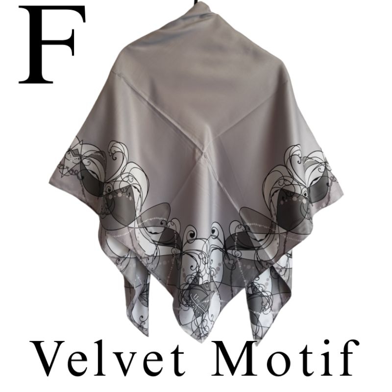 HIJAB / JILBAB / SCARF UMAMA VELVET MOTIF F | Oleh-oleh haji dan umroh