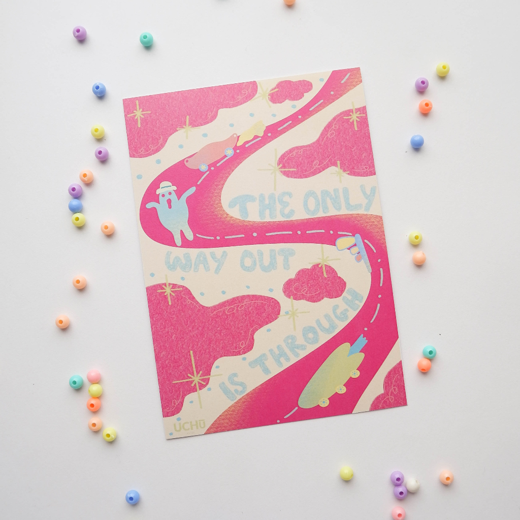 

Art Print A7 / A6 The Only Way UCHU