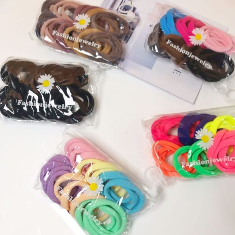 Ikat Rambut Donut Sedang 4CM isi 20 pcs / Set Premium Dewasa