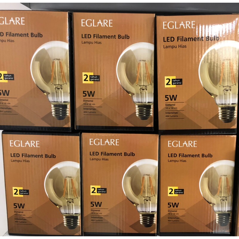 KRISBOW EGLARE BOHLAM LAMPU LED FILLAMEN GLOBE 5W G95 E-27/ACE BULB FILLAMENT GLOBE 5W/ACE BOHLAM LAMPU BERGARANSI/ACE LAMPU KAFE/ACE LAMPU BOHLAM LED VINTAGE