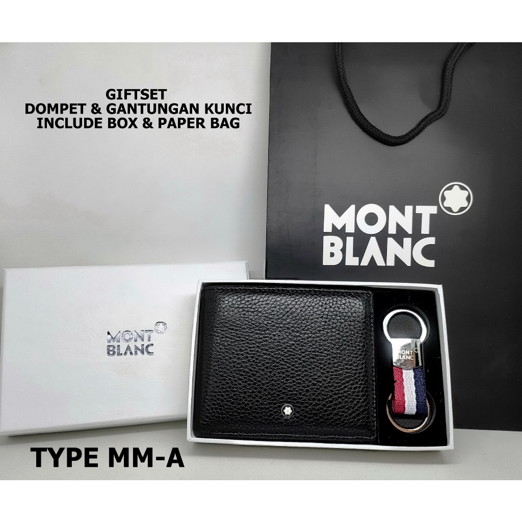 Dompet Kulit Pria Gift Set (Dompet dan Keychain)  Simple Minimalist Fendi TM