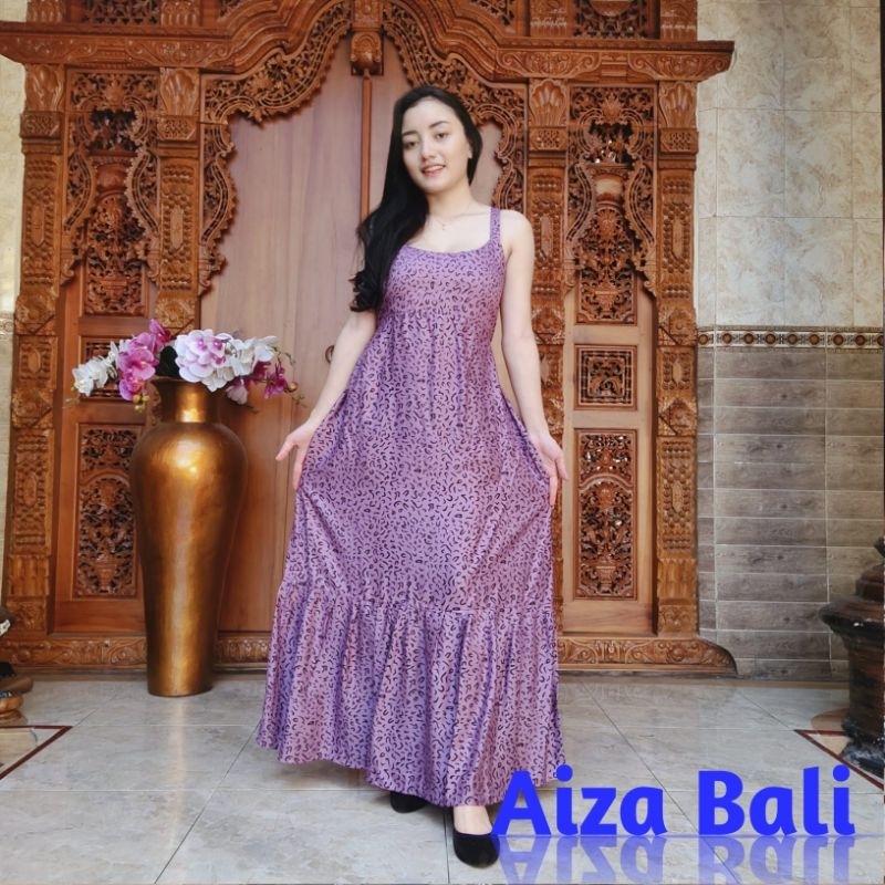 Dress Overall Anggun Pita Tali Belakang Rayon Super Premium Bali Daster Busui Ibu Hamil Model Terbar
