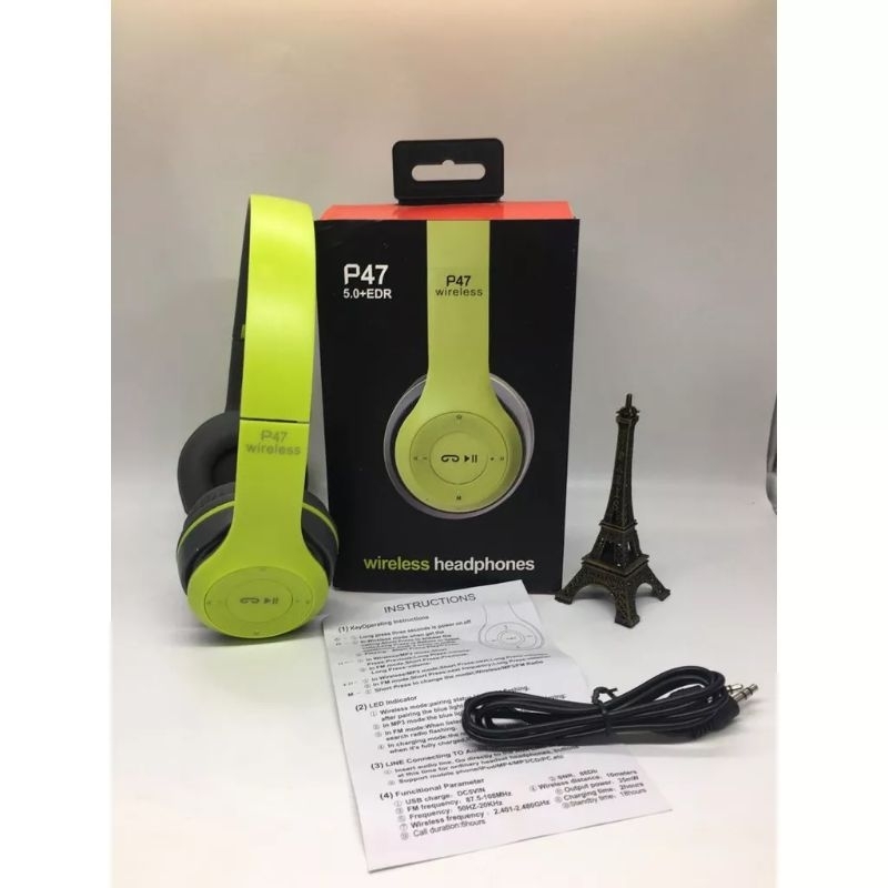 HF BANDO P47 EARPHONE HEADSET BLUETOOTH SUARA BASS WIRELESS