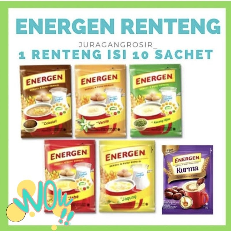 

Energen coklat dan vanila
