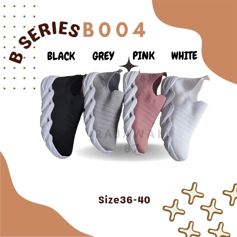 WM-B004 SEPATU SNEAKER FASHION CASUAL OLAHRAGA TERBARU STYLE KOMBINASI POLOS PRIA WANITA UNISEX BAHAN RAJUT SLIP ON BEST QUALITY REAL PICTURE