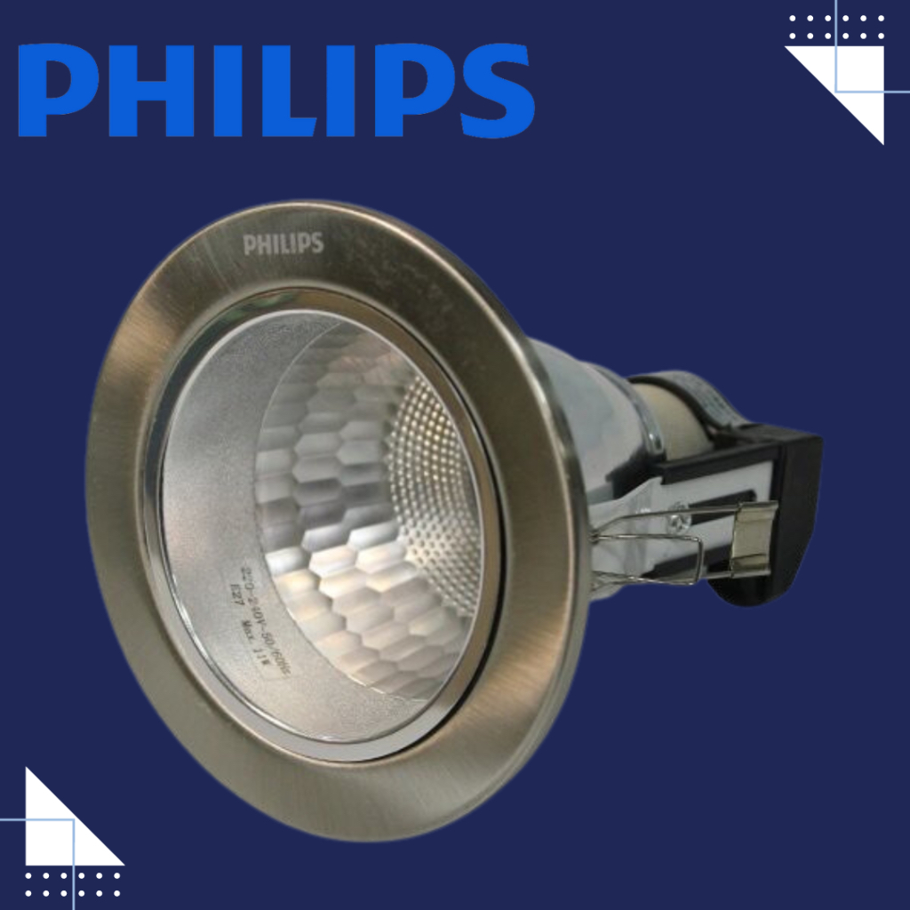 FITTING LAMPU RUMAH DOWNLIGHT PHILIPS WARNA SILVER WARNA PUTIH FITTING DOWNLIGHT PHILIPS RECESSED 66