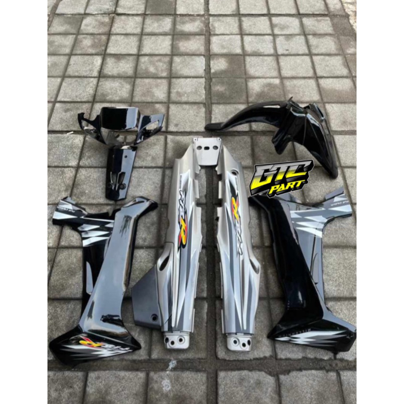 Paket body full set fiz fizr milenium hitam silver set striping