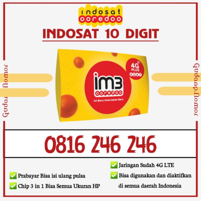 nomor cantik im3 indosat 10 digit seri URUT RAPIH MURAH. 10 digit im3 indosat 393