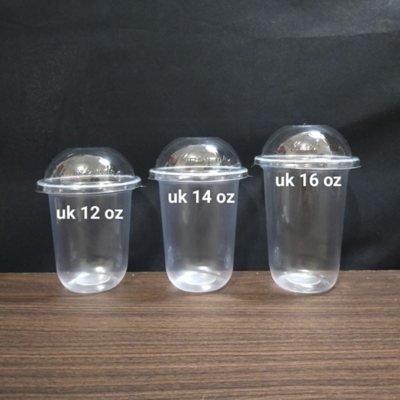 GELAS OVAL UK 16OZ-14OZ-12OZ, GELAS PLASTIK, PLASTIK GELAS OVAL