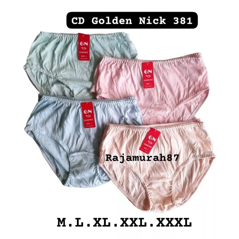 ( 3PCS ) Celana dalam golden nick 381 karet zig zag • CD Golden Nick 381