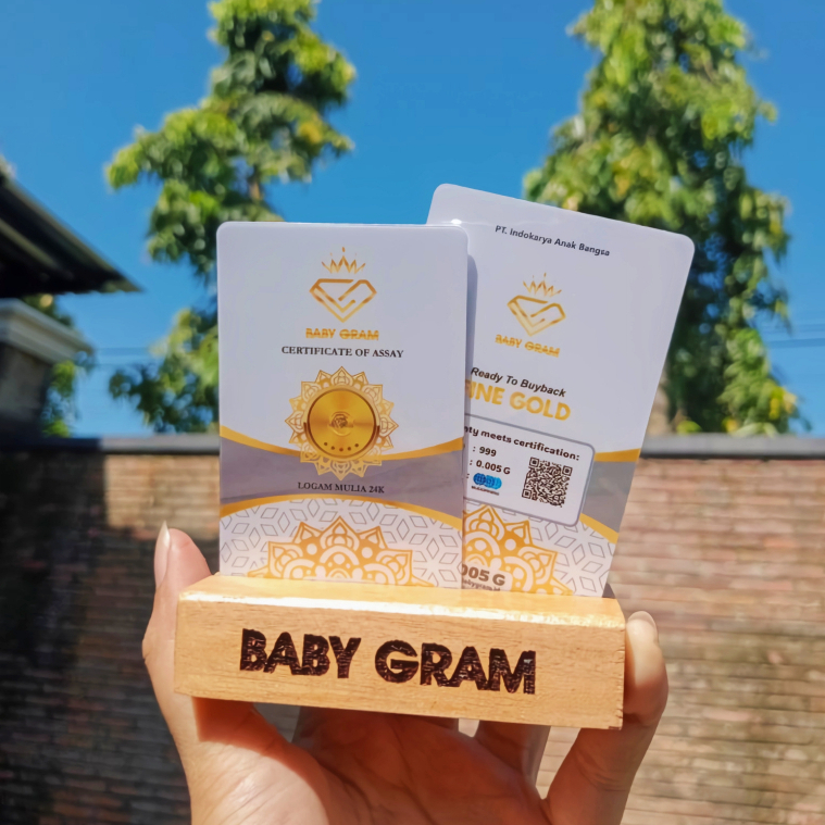 Baby Gram 0.005gr Emas Logam Mulia 24 Karat Isi 10 Keping