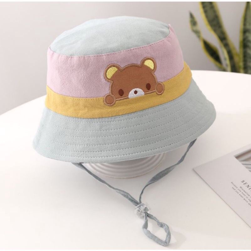 TOPI BUCKET ANAK PEREMPUAN RABBIT BEAR IMPORT TOPI BUNDAR BAYI PEREMPUAN