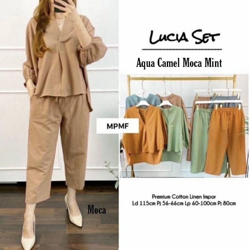 SET LUCIA CRINKLE SETELAN WANITA ld110