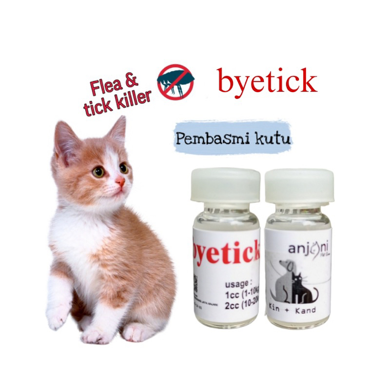 ANJANI BYETICK / Bye tick Obat kutu tetes kucing anjing / Obat kutu kucing anjing 2ml