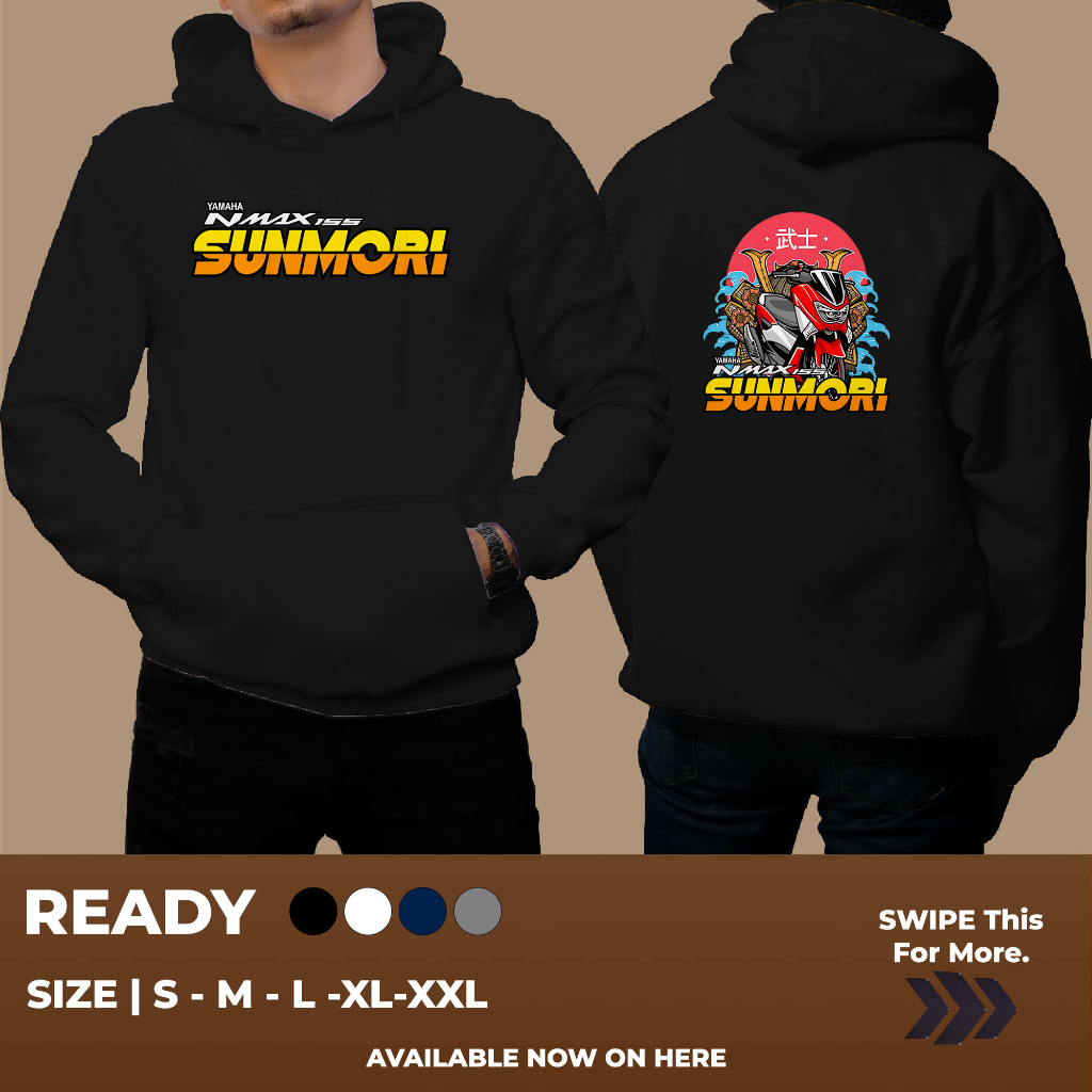 HOODIE SUNMORI INDONESIAN RIDER SERIES YAMAHA NMAX KEREN BANGET UNTUK PRIA