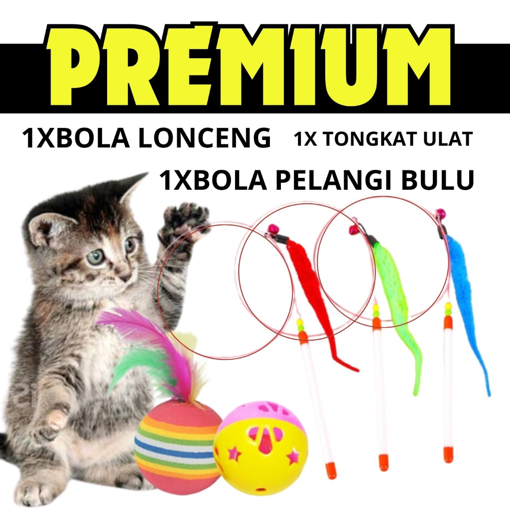 Paket Tongkat Mainan Kucing FEFARM