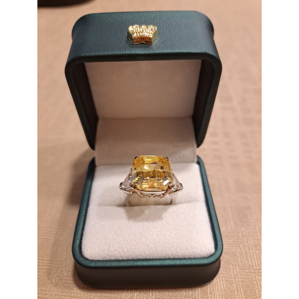 Cincin batu Zircon yellow super