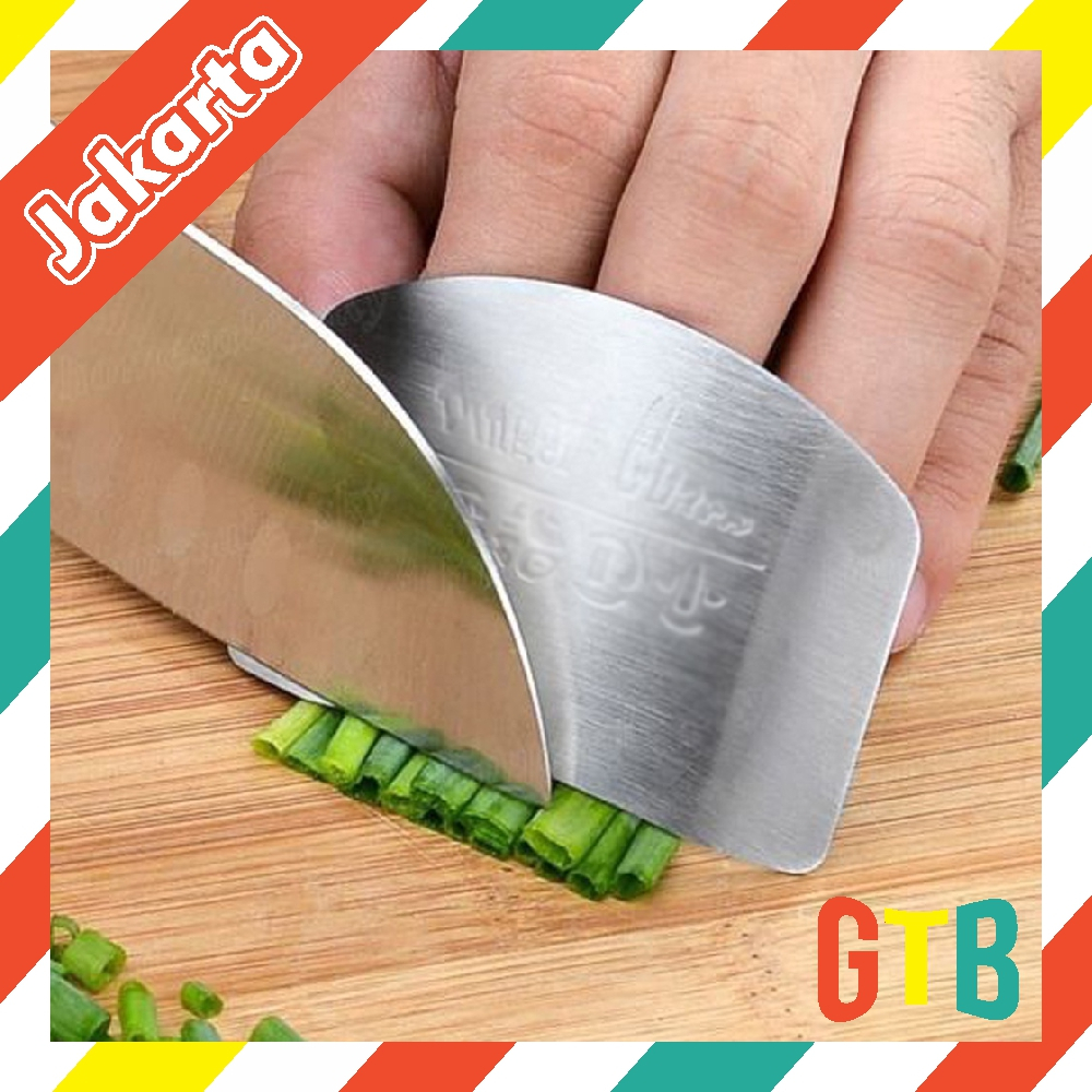 ❤️GTB❤️ Pelindung Pengaman Jari Tangan Iris Pisau Potong Sayur Stainless Steel Awet Tahan Karat R708