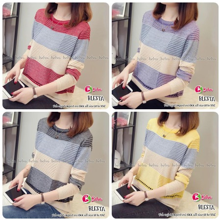 ATASAN RAJUT PREMIUM / 13.7 / RIBBY BLESTA ELGA NOBU / ATASAN WANITA ALLSIZE JUMBO / FIT TO XXL / BELVA