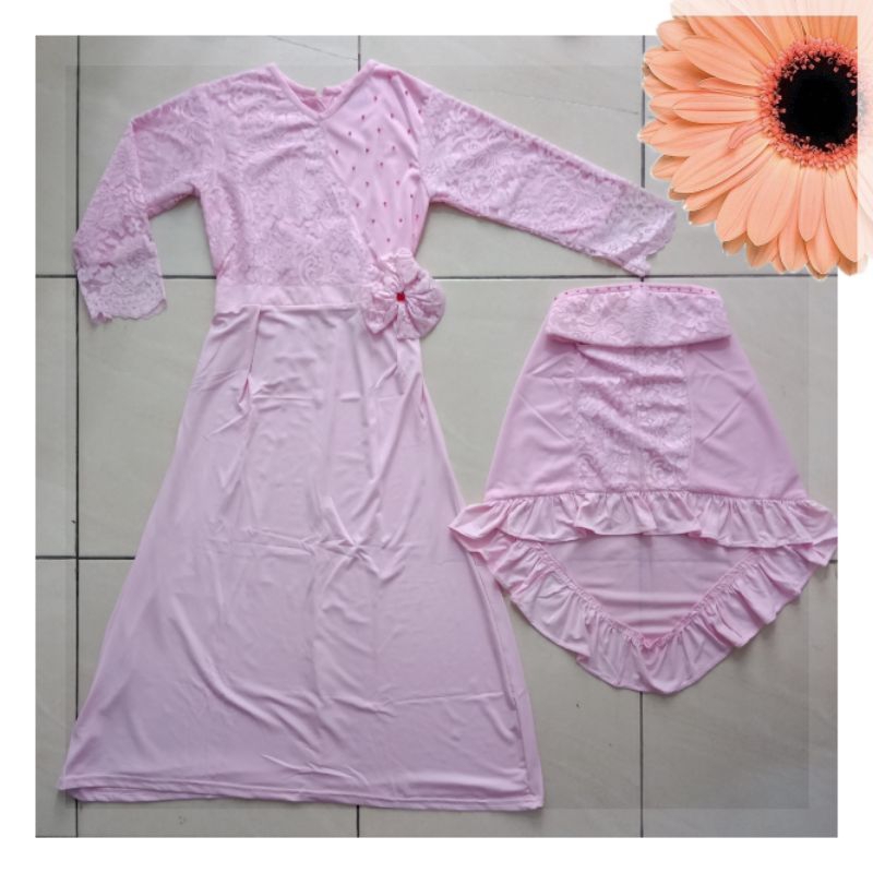 Gamis anak pink