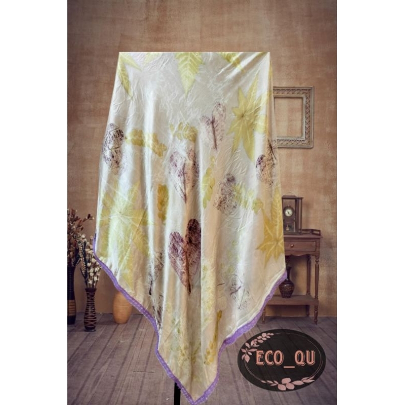 Hijab segiempat ECOPRINT SUTRA