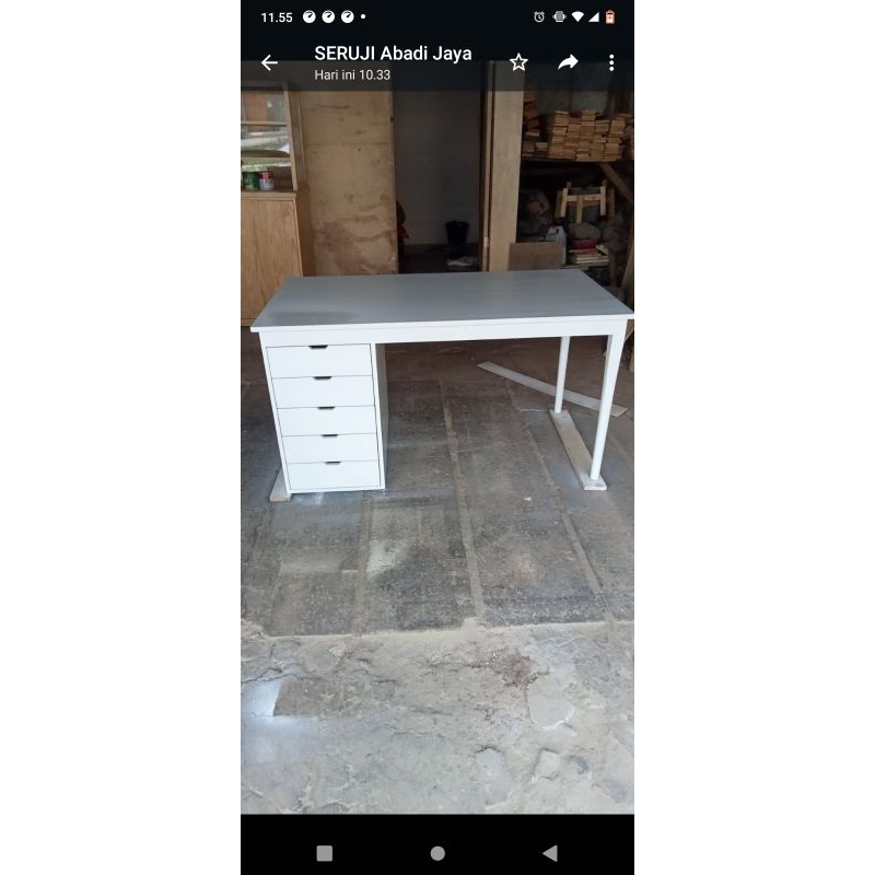 Costum meja Kantor 5 Laci  150 x 80 x 80