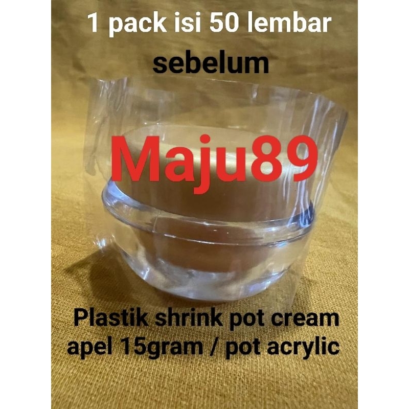 Plastik segel pot cream apel 15gr / pot acrylic