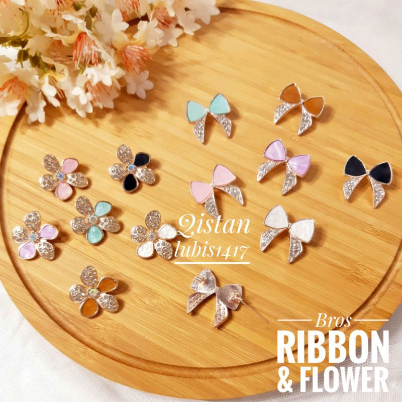 Bros Dagu Epoxy Ribbon &amp; Flower kemasan 6 pcs dan 12 pcs