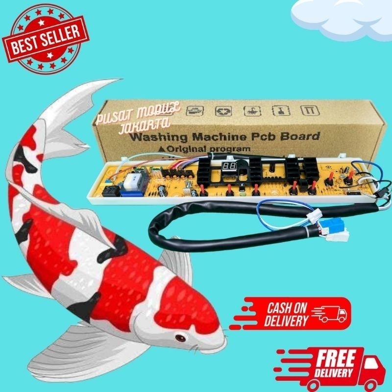 ELECTROLUX EWT7542S 7.5kg HYDROTURBO modul pcb mesin cuci Top Loading