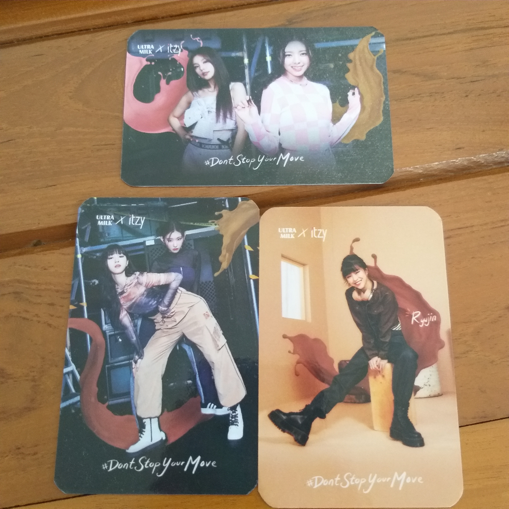 PC PHOTOCARD ITZY RYUJIN YEJI YUNA CHAERYEONG X ULTRA MILK OFFICIAL