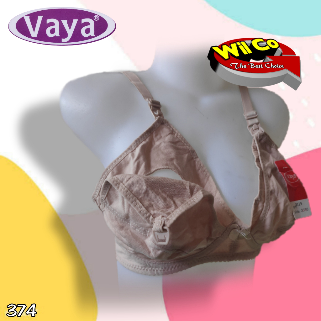 K374 - BRA/BH MENYUSUI VAYA KANCING DEPAN PAKAIAN DALAM WANITA IBU HAMIL TANPA KAWAT CUP SEDANG 34B - 42B  VAYA