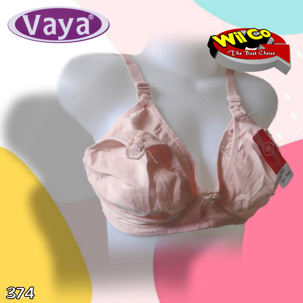 K374 - BRA/BH MENYUSUI VAYA KANCING DEPAN PAKAIAN DALAM WANITA IBU HAMIL TANPA KAWAT CUP SEDANG 34B - 42B  VAYA