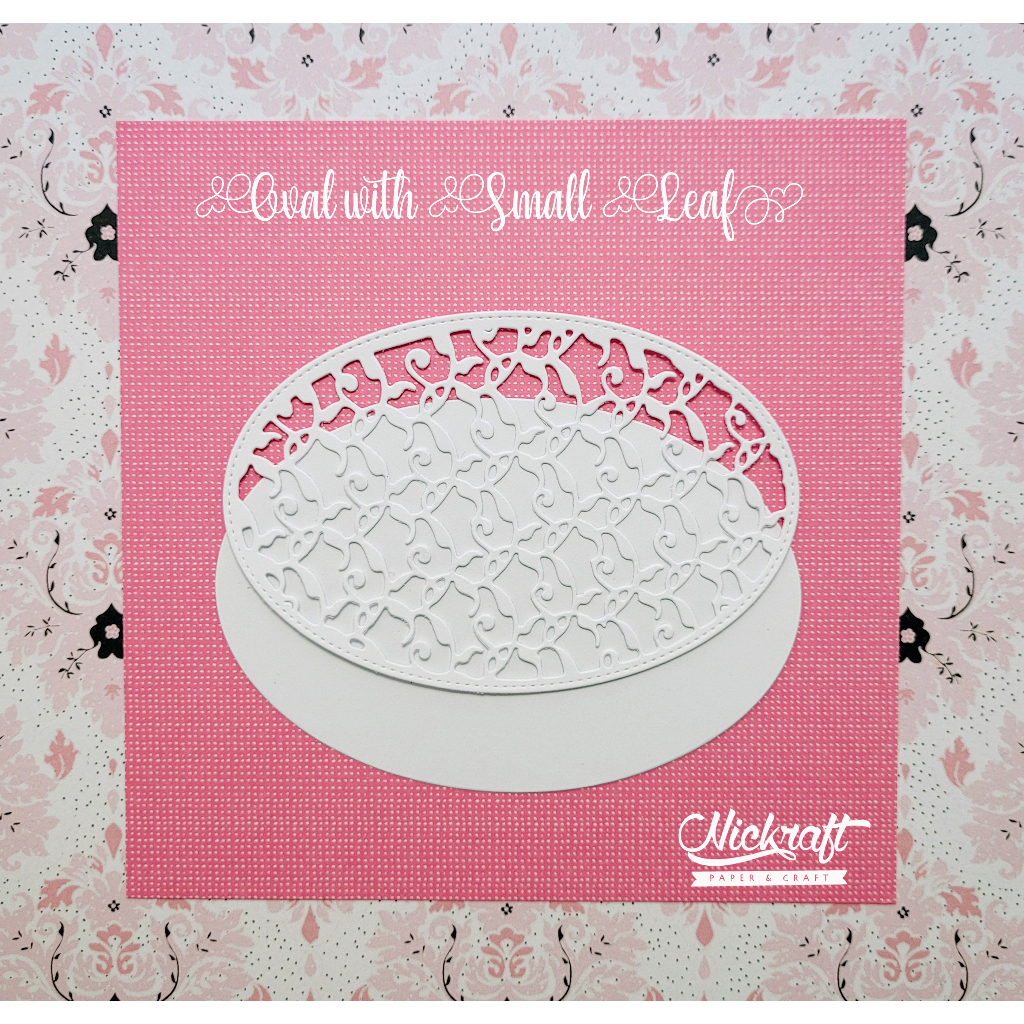 

OVAL WITH SMALL LEAF - DIE CUT PAPER SCRAPBOOK JOURNALING BULLET JOURNAL