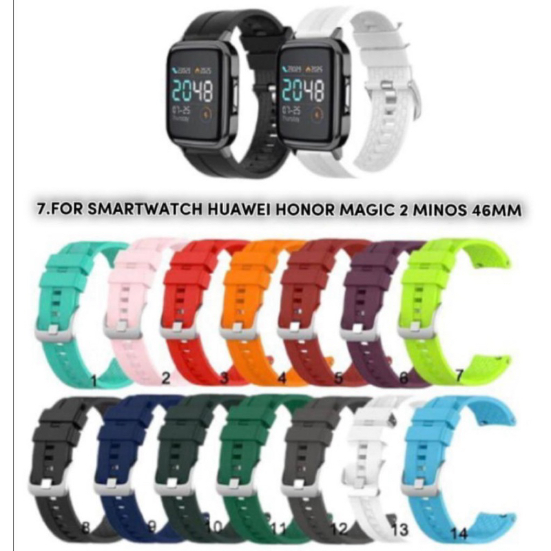 Strap / Tali Smart Watch For Huawei Honor Magic 2 Minos 46mm - 22mm Silicone