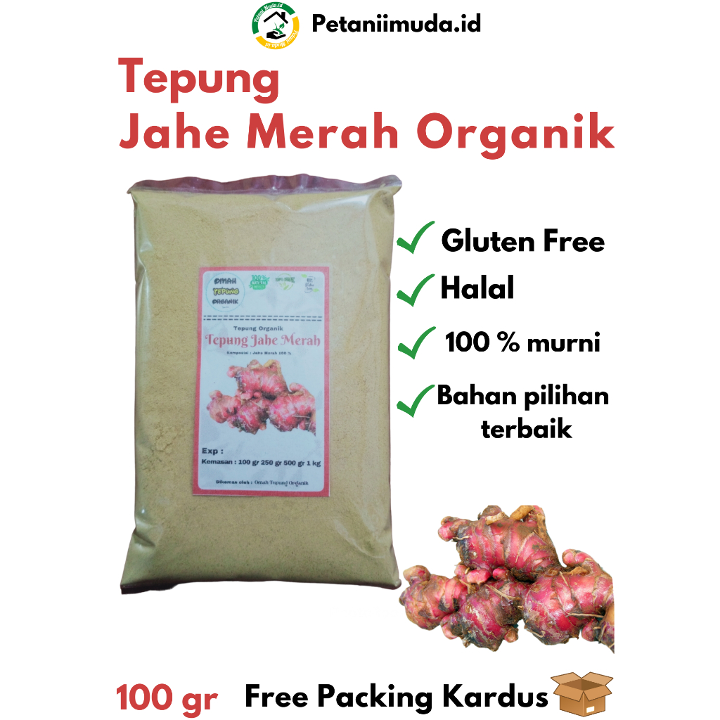 

Bubuk Jahe Putih Murni kemasan 250 gram/Bubuk Jahe Merah Murni kemasan 250 gram/Tepung Jahe Putih/Tepung Jahe Merah