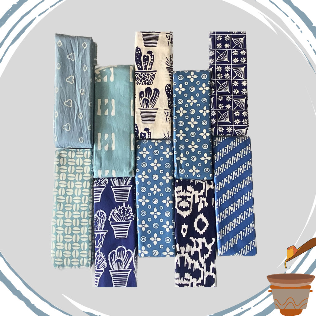 KAIN BATIK CAP / SARUNG BATIK CAP - EDISI WARNA BIRU MUDA { BATIK TASIK - BATIK GARUTAN }