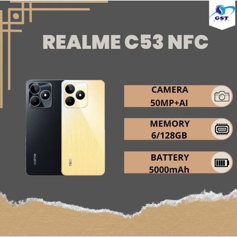 HP NEW BEST SELLER REALME C53 GARANSI 1 TAHUN RAM 12GB