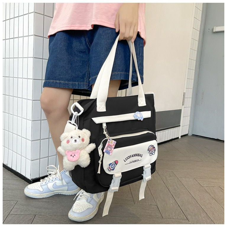 TAS RANSEL KOREA 2IN1 FASHION IMPORT C6785 TAS IMPORT CANTIK TAS RANSEL SEKOLAH MURAH TERLARIS