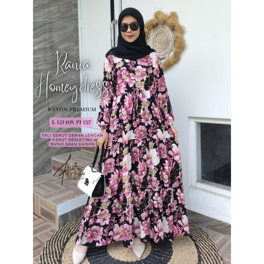 GAMIS RAYON VISCOS TERBARU/ Gamis Rayon Lembut/ Gamis Rayon Motif