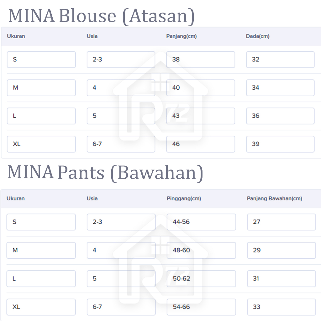 MINA Set - Pakaian Anak Sleeveless Blouse &amp; Pants