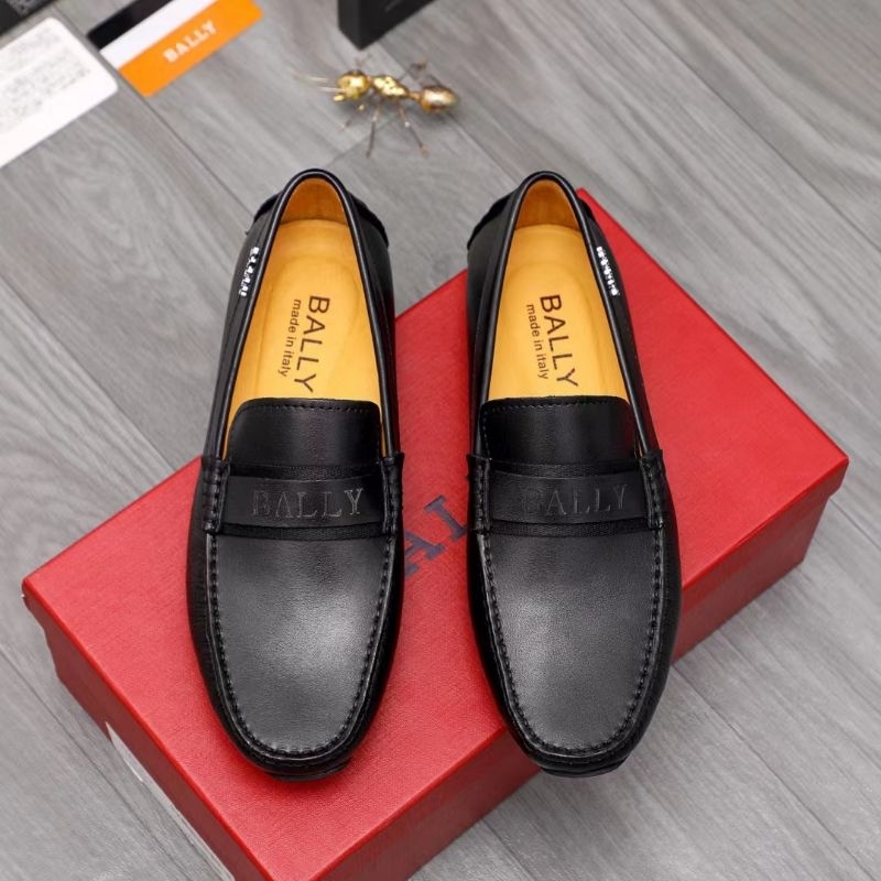sepatu pria loafer bally shoes men slip on sepatu cowok kulit tanpa tali new
