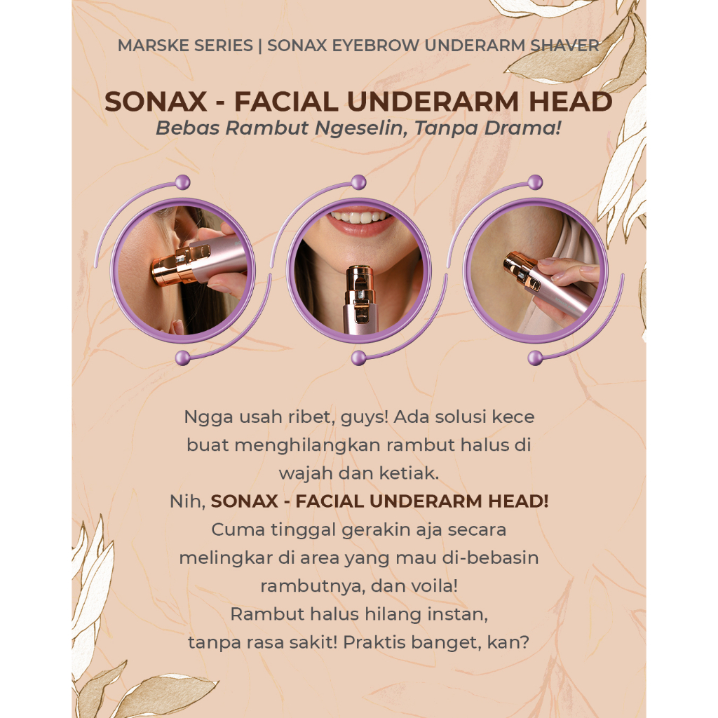 MARSKE - SONAX EYEBROW UNDERARM SHAVER | ALAT CUKUR ELEKTRIK ALIS, WAJAH, KETIAK