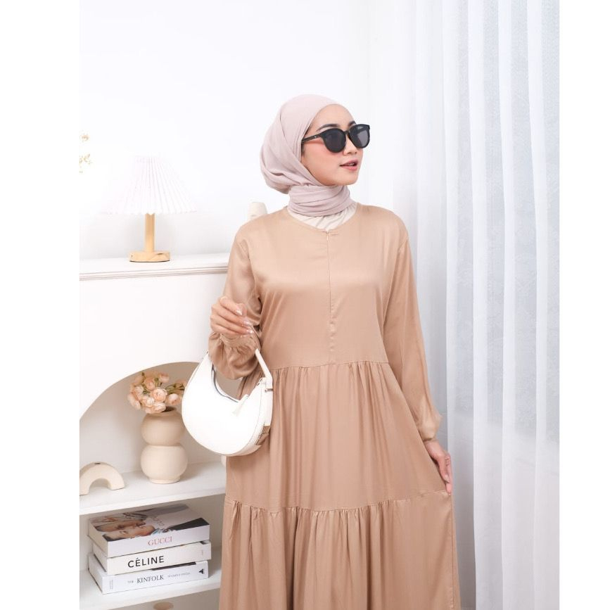 ALFAZZA/INARA DRESS/RAYON TWILL POLOS/DRESS WANITA JUMBO/BISA COD/DRESS BUSUI