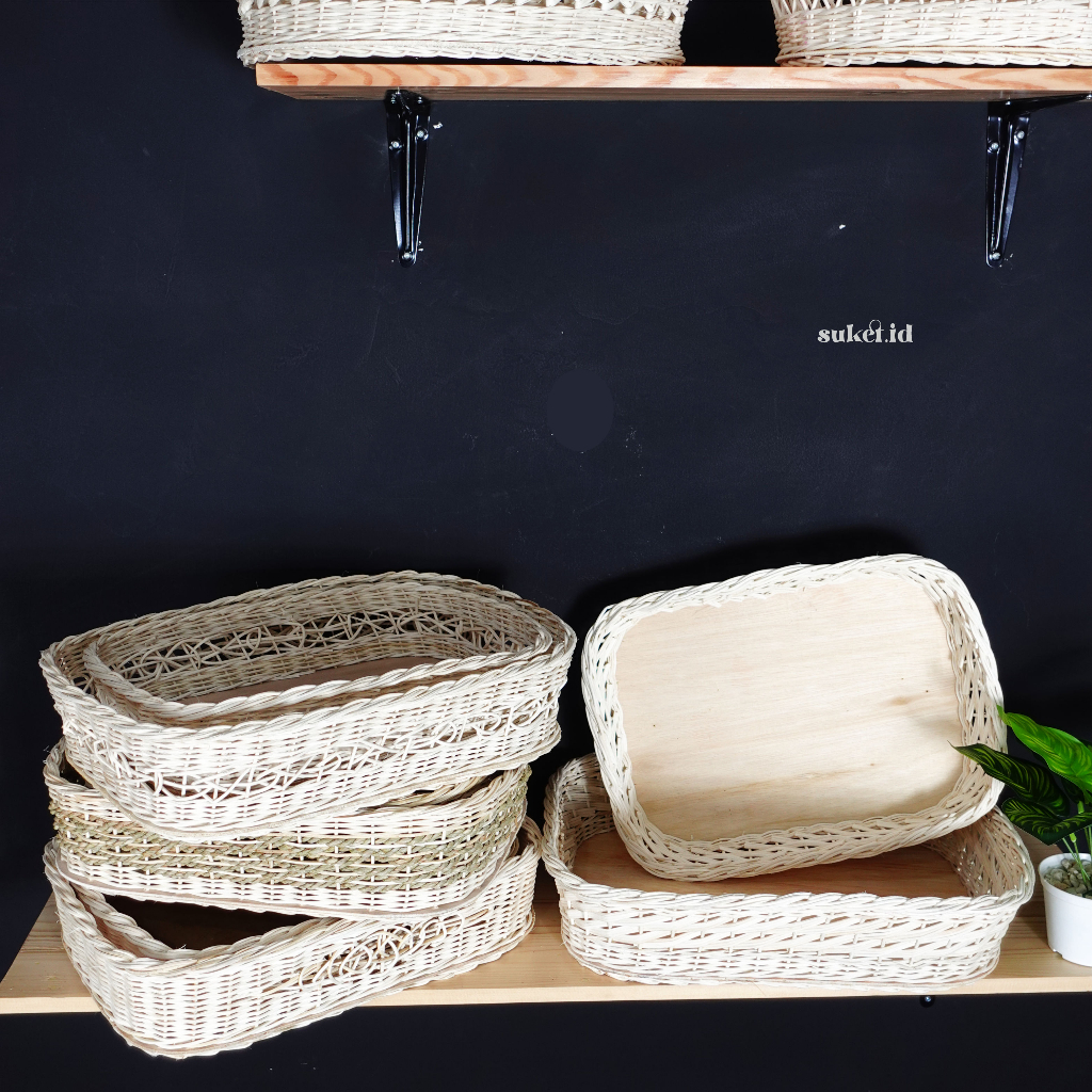 Keranjang Parsel Kotak Rotan / keranjang hantaran rotan kotak aesthetic