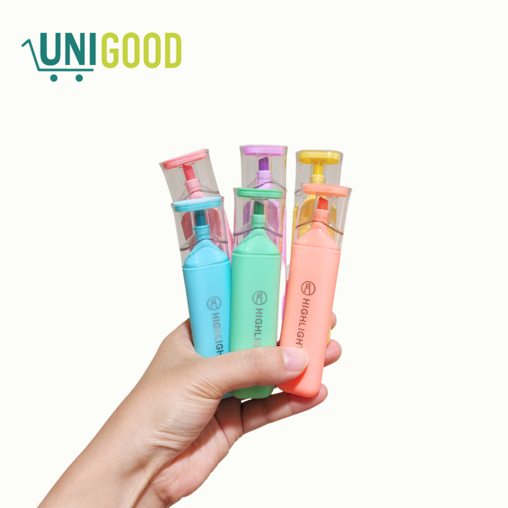 UNIGOOD - Highlighter Pastel Texliner Stabilo Warna Lucu