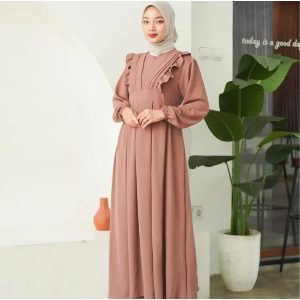 EVELYN DRESS POLOS CRINKLE AIRFLOW//GAMIS WANITA KEKINIAN SR.021