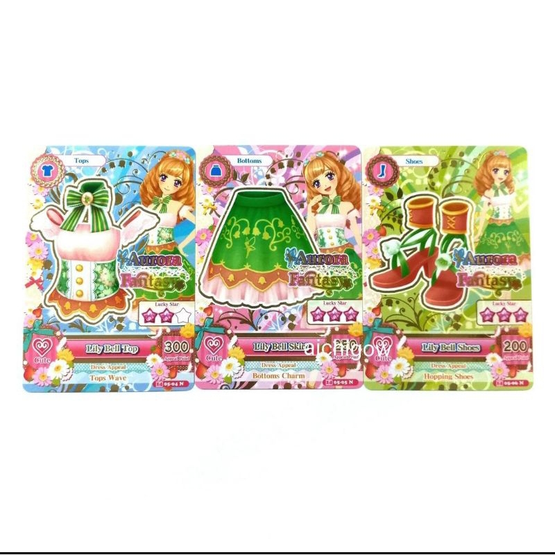 aikatsu sakura lily bell set