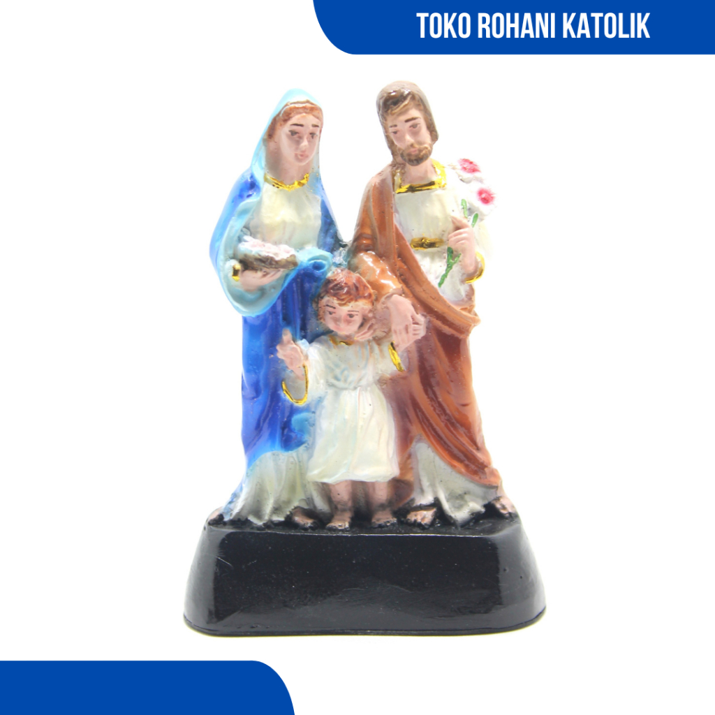 PATUNG KELEUARGA KUDUS BERDIRI 13 CM / PATUNG YESUS MARIA YOSEP / PATUNG KELUARGA KATOLIK