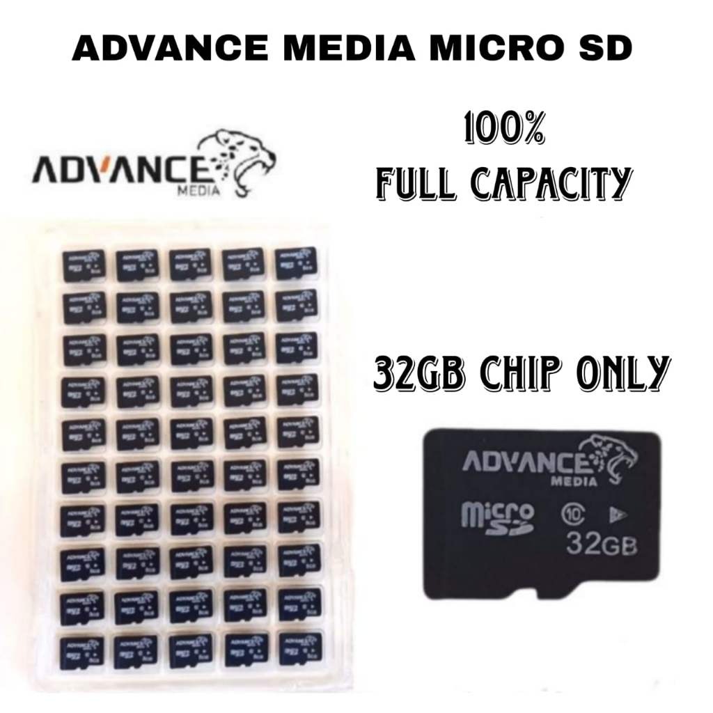 Kartu Memori Advance Media Micro SD 32 GB Memory Card TF Class10 MMC Advance Media Original Chip Only OCEANMART Murah Grosir OCEAN MART